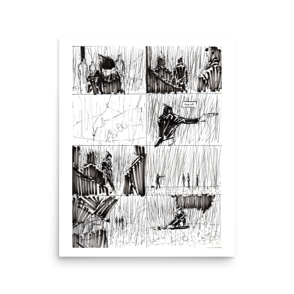 Print of Florida Man 2054 Cover Panels 16x20.