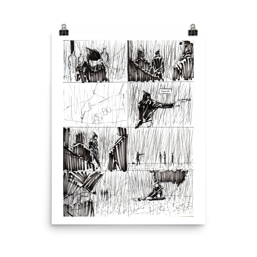 Print of Florida Man 2054 Cover Panels 16x20.