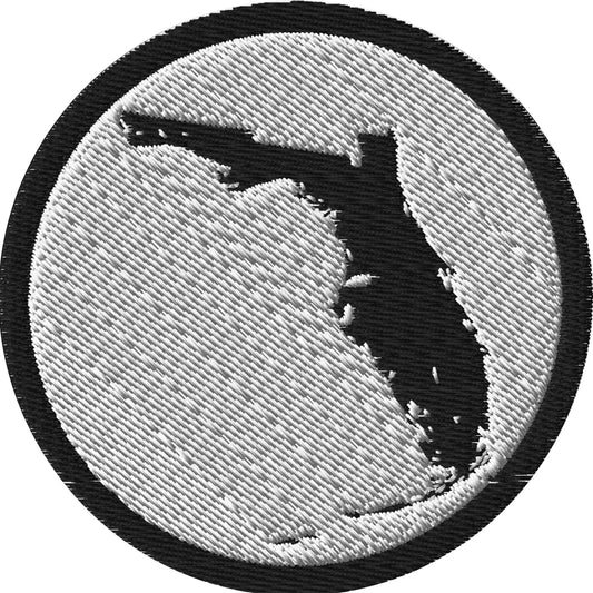 Florida Man 2054. Black State of Florida Patch.