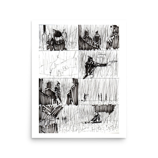 Print of Florida Man 2054 Cover Panels 16x20.