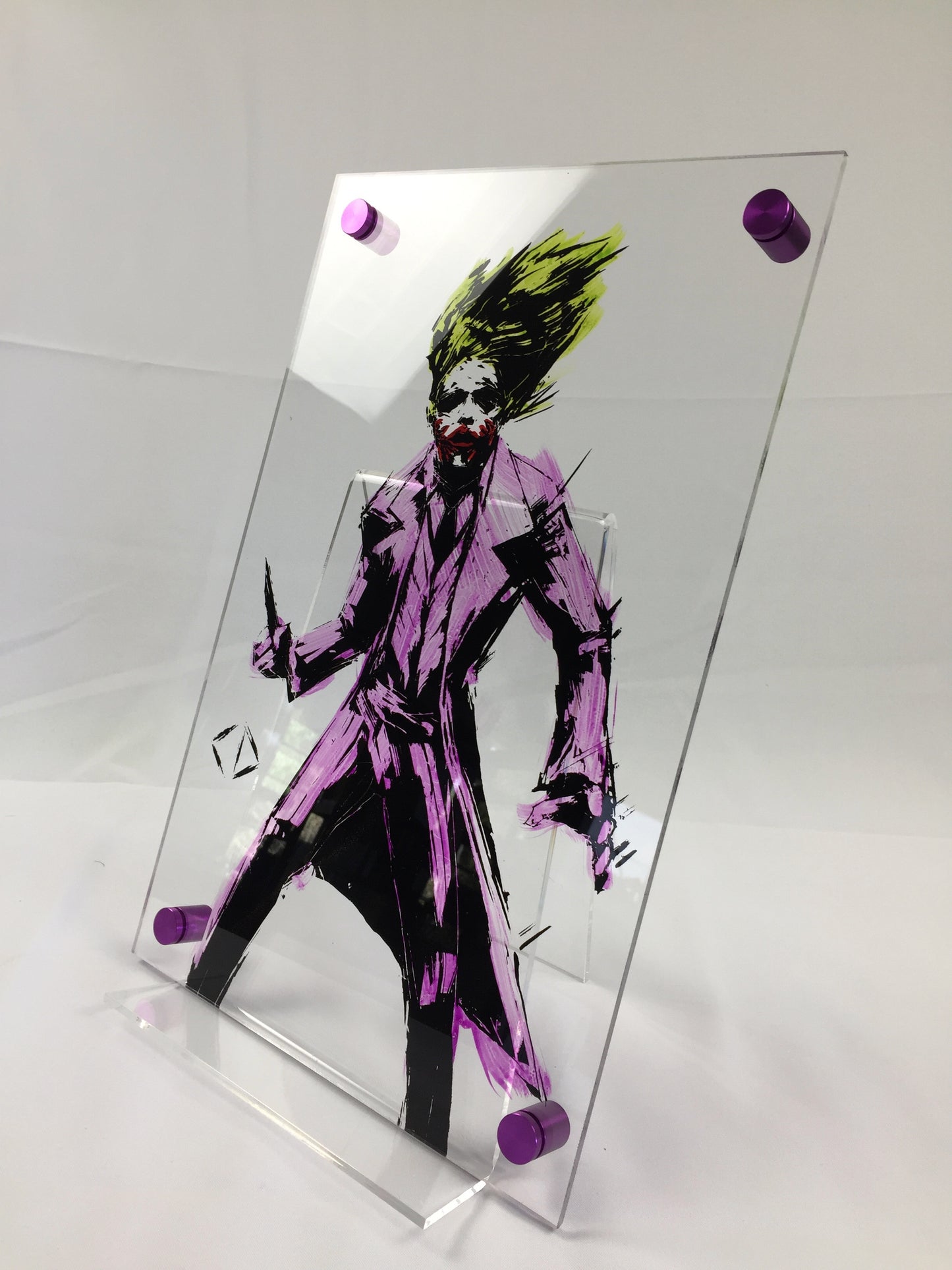 Interpretation of the Joker, on acrylic.  Print of Original Artwork by Daeda (CJ) Draden
